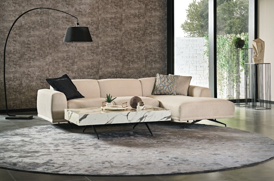 Enza Home Giorno L Corner Sofa - Right Hand Facing - 2045 - K1 - 22405 Ecru Z2 - AR:217 1431749