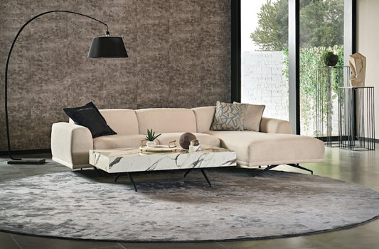 Enza Home Giorno L Corner Sofa - Right Hand Facing - 2045 - K1 - 22405 Ecru Z2 - AR:217 1431749