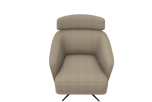 Enza Home Sirona Armchair - With Headrest - 2107 - K1 - 11505 Dark Taupe - AR:217 1434087