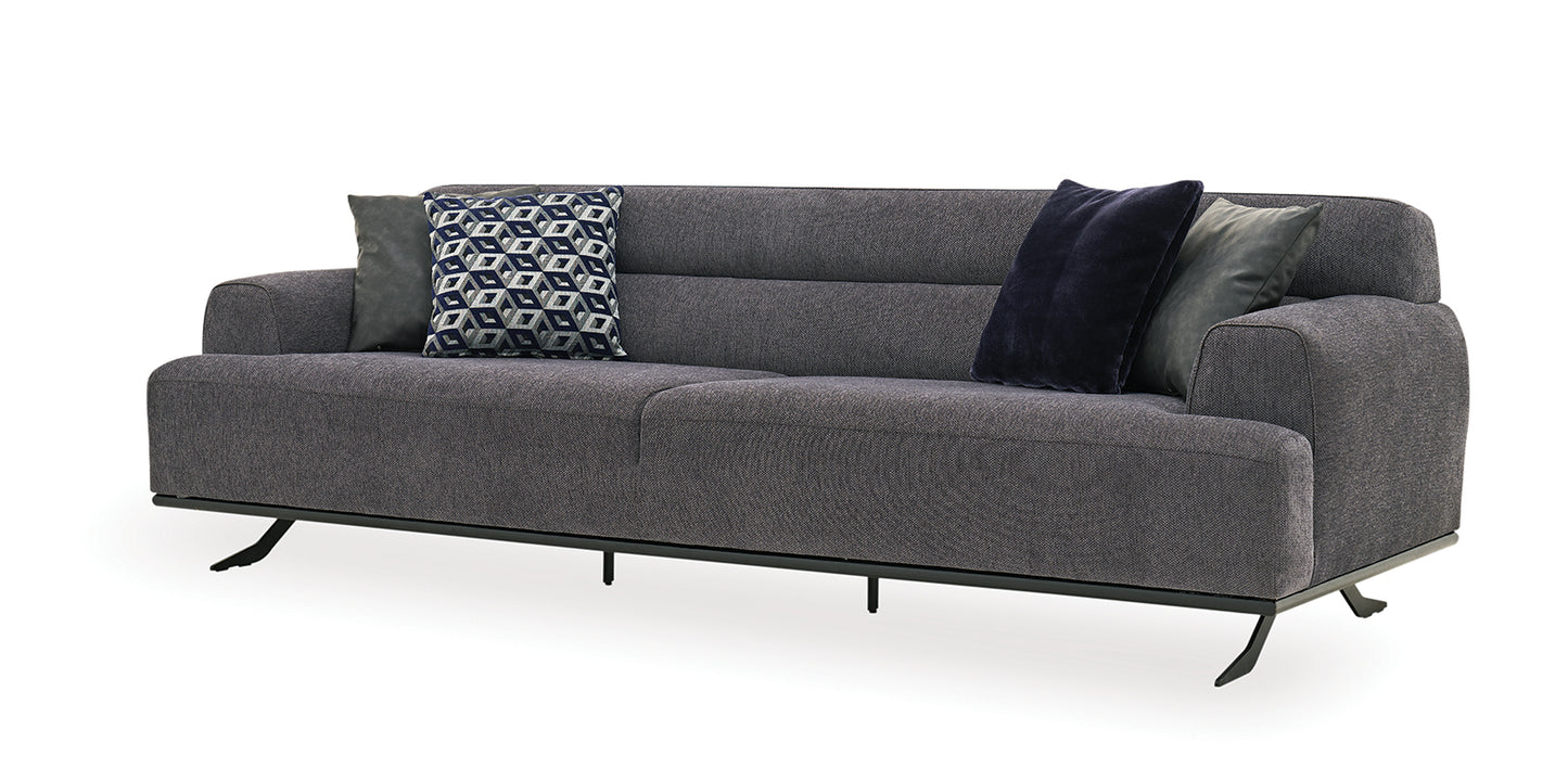 Enza Home Valdera 3 Seater Sofa - 2042 - K2 - 12504 Gray - AR:217 - BR:117 1431723