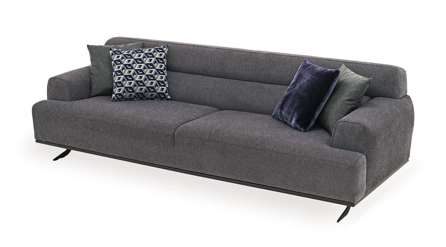 Enza Home Valdera 3 Seater Sofa - 2042 - K2 - 12504 Gray - AR:217 - BR:117 1431723