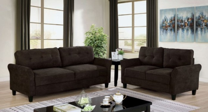 Furniture of America Glenridge Upholstered Sofa in Brown IDF-6213-SF