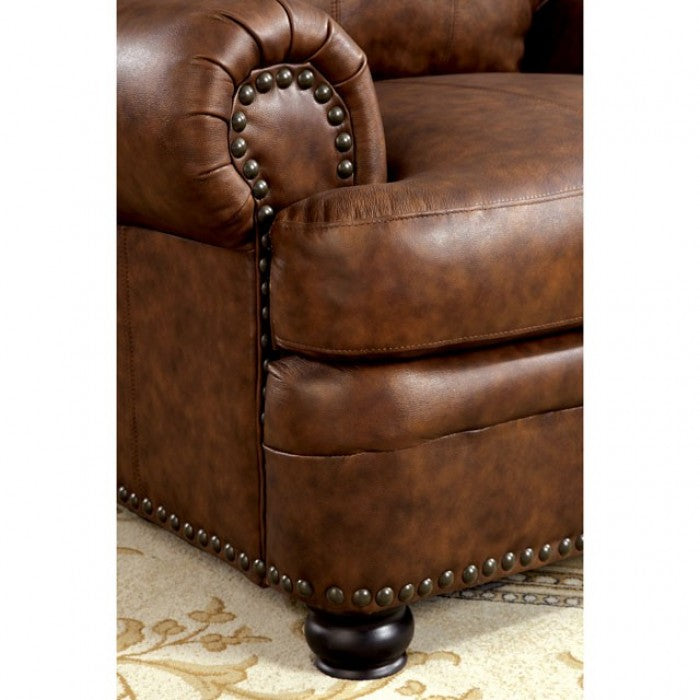 Furniture of America Stowen Transitional Nailhead Trim Arm Chair IDF-6318-CH