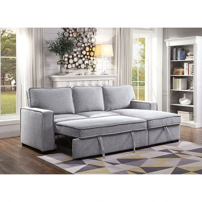 Furniture of America Ine Contemporary L-shape Sectional in Gray IDF-6964-SEC