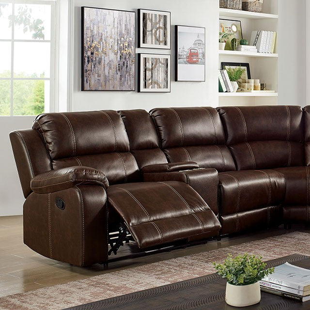 Furniture of America Castle Reclining Sectional IDF-6970-SEC