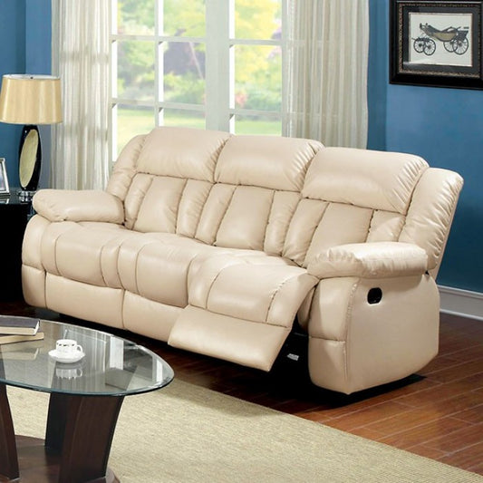 Furniture of America Everly Transitional Reclining Sofa with 2 Recliners IDF-6827SF