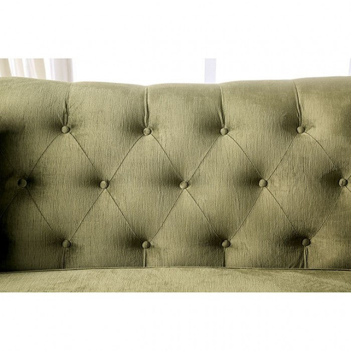 Furniture of America Waterlily Nailhead Trim Sofa IDF-2684-SF