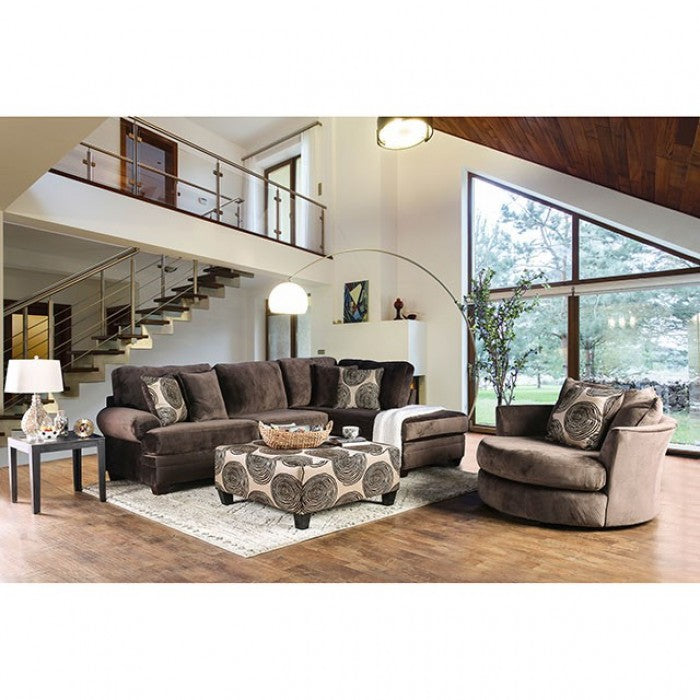 Furniture of America Tandem Contemporary L-Shape Sectional IDF-5143BR-SEC