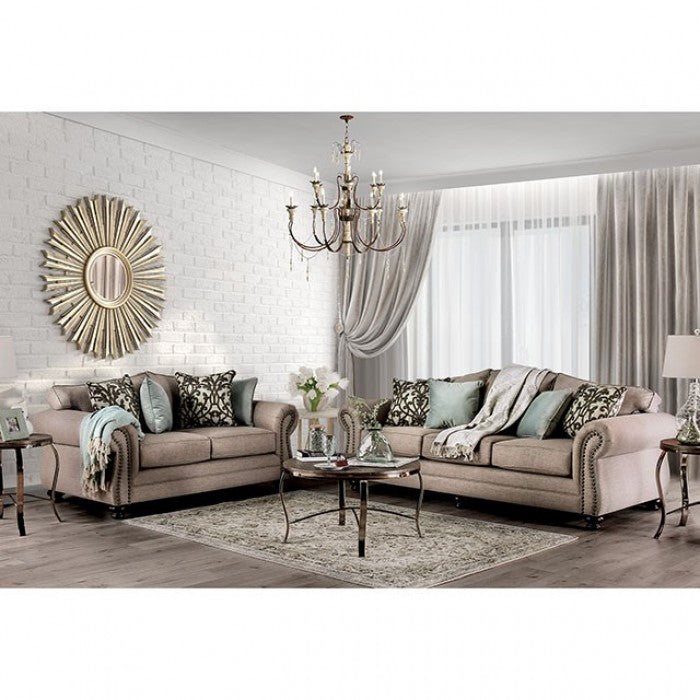 Furniture of America Olawa Transitional Upholstered Sofa IDF-8006-SF