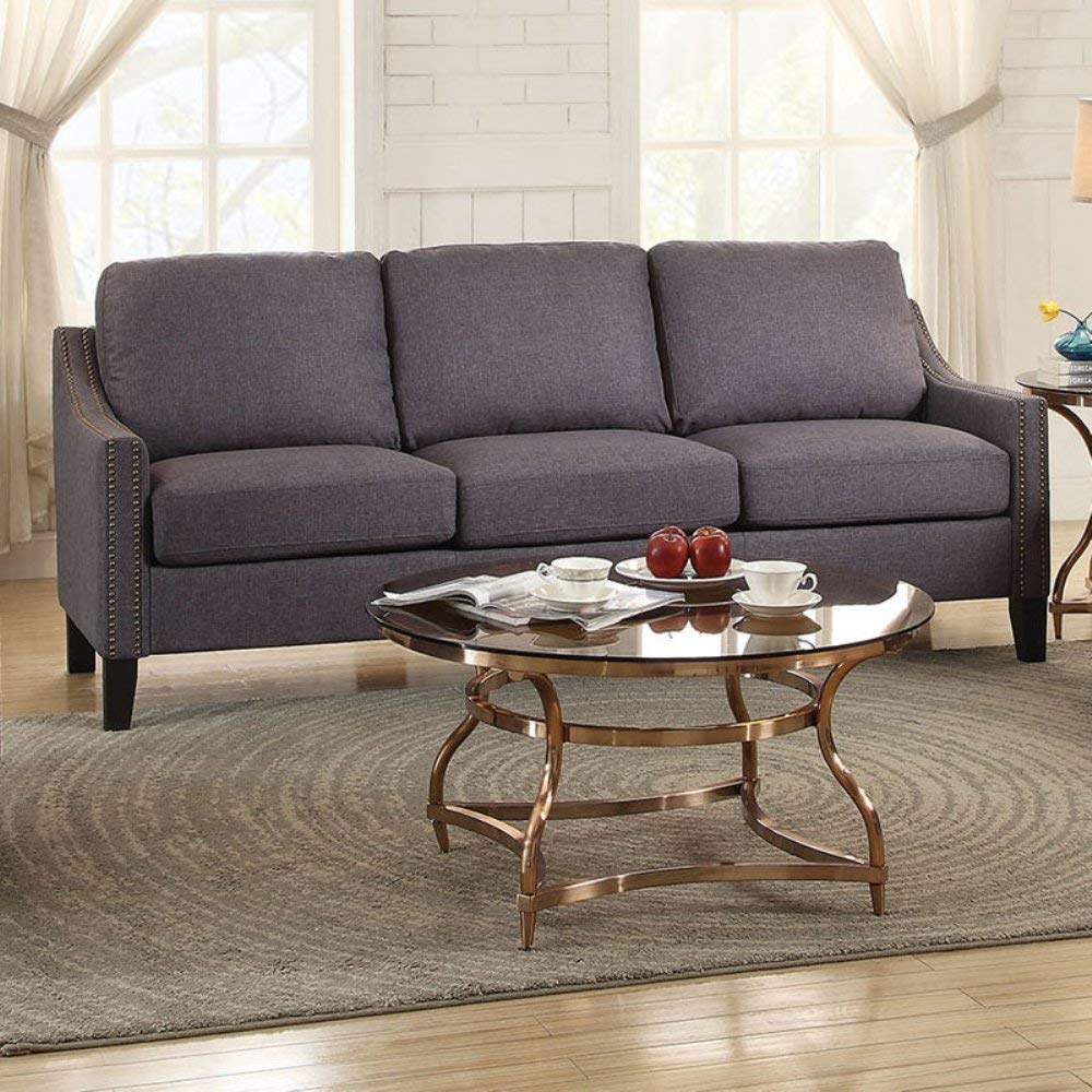 Homeroots 68" X 31" X 36" Linen Sofa