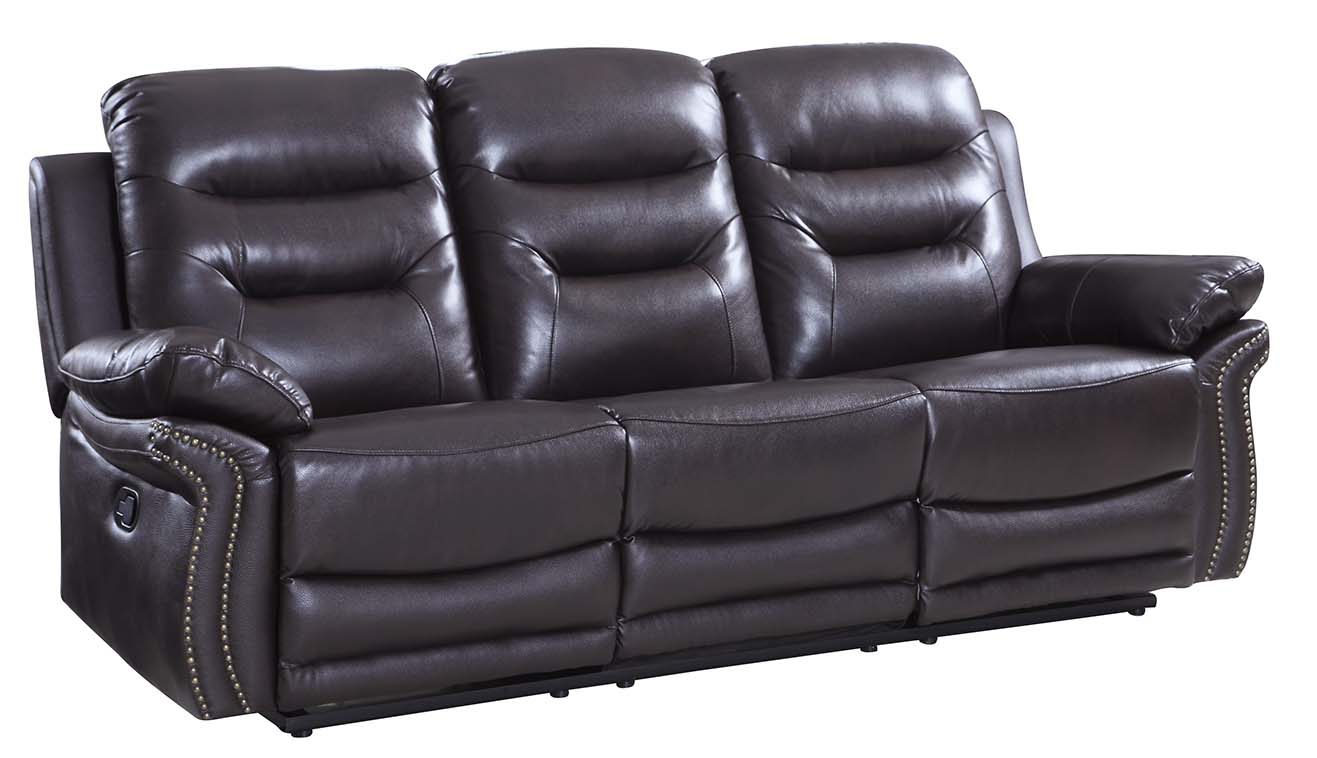 Homeroots 44" Comfortable Leather Sofa