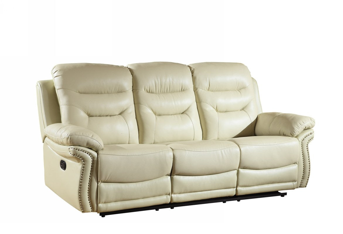 Homeroots 44" Comfortable Leather Sofa