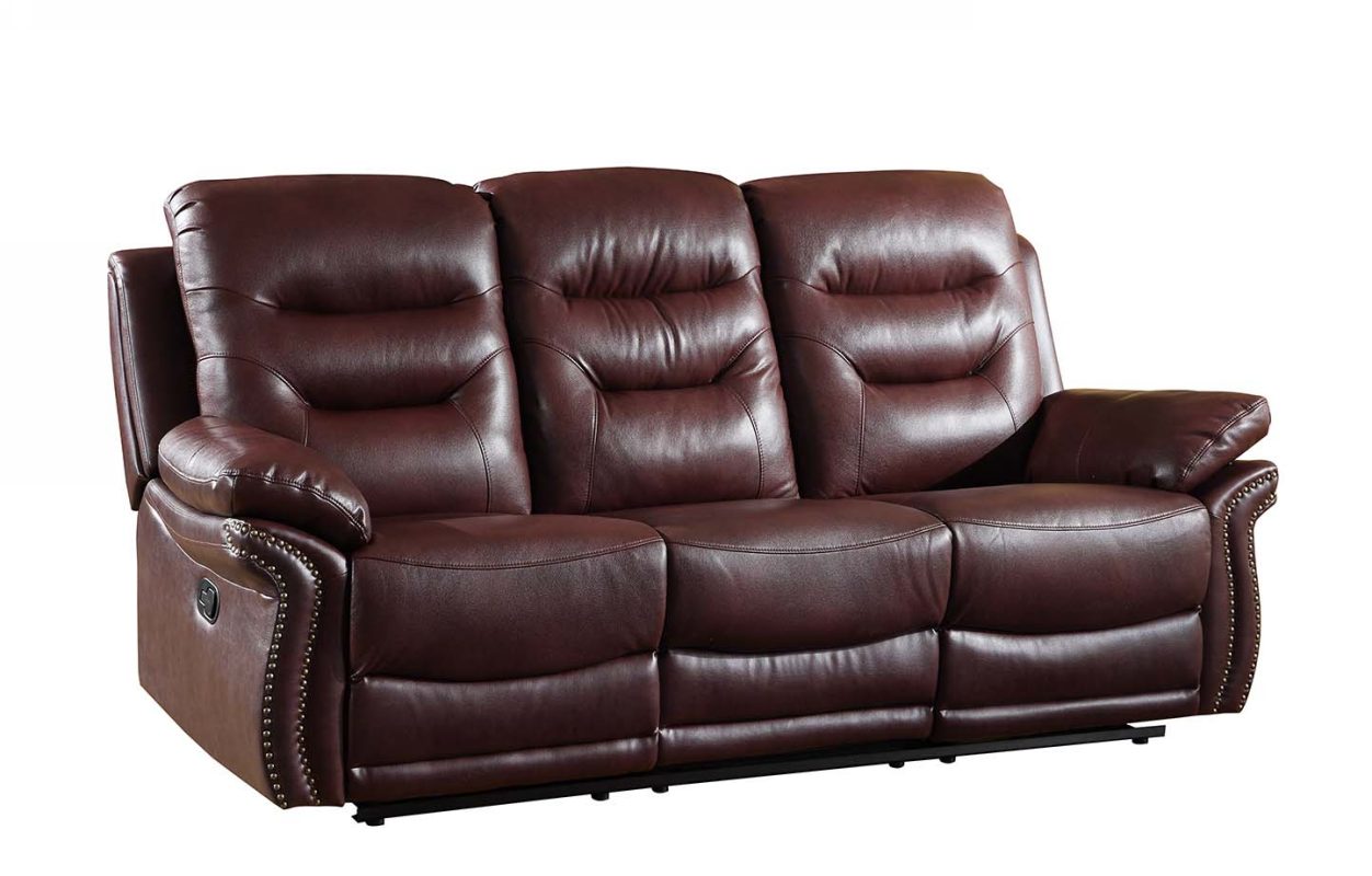 Homeroots 44" Comfortable Leather Sofa