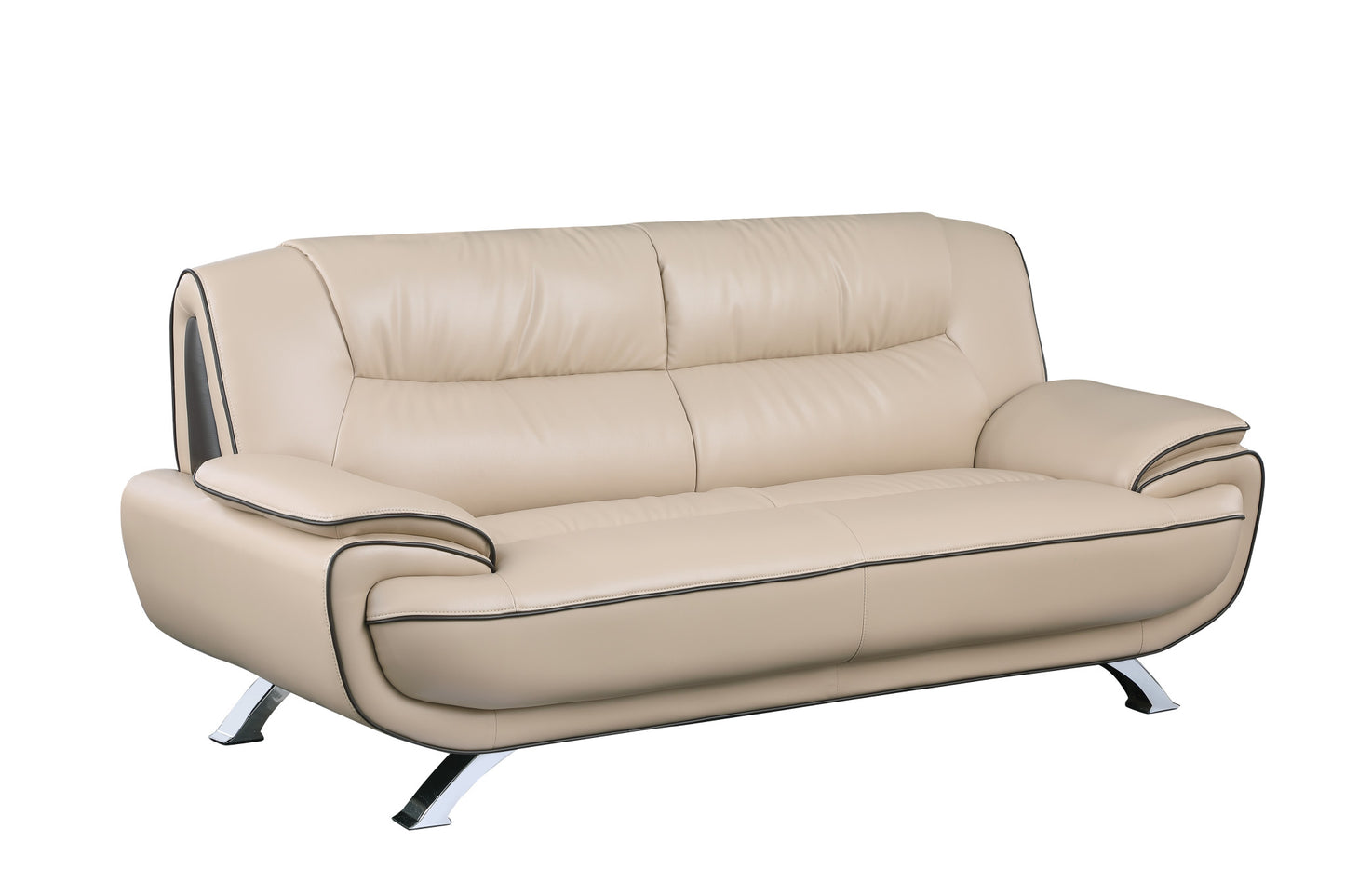 Homeroots 35" Sleek Leather Sofa