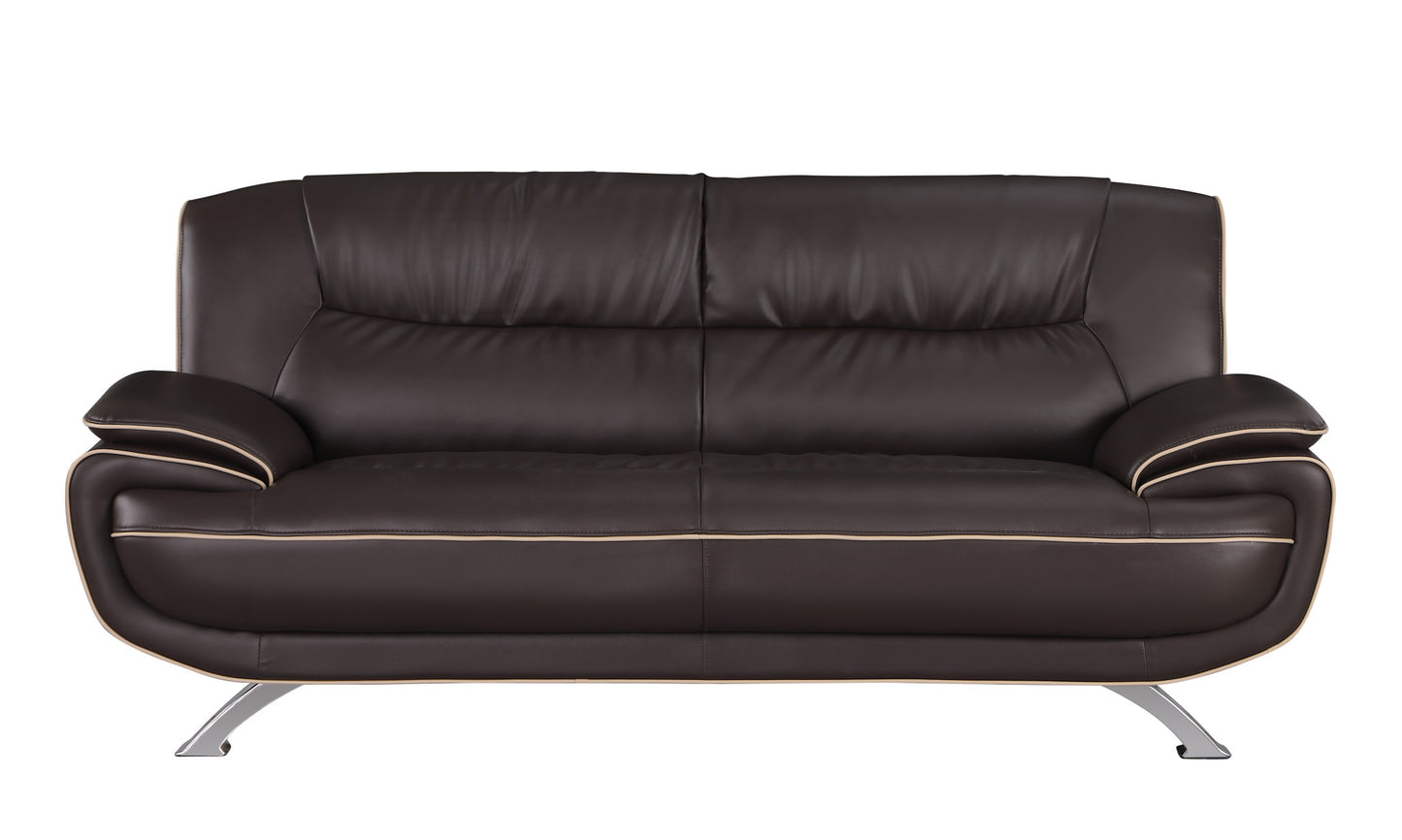 Homeroots 35" Sleek Leather Sofa