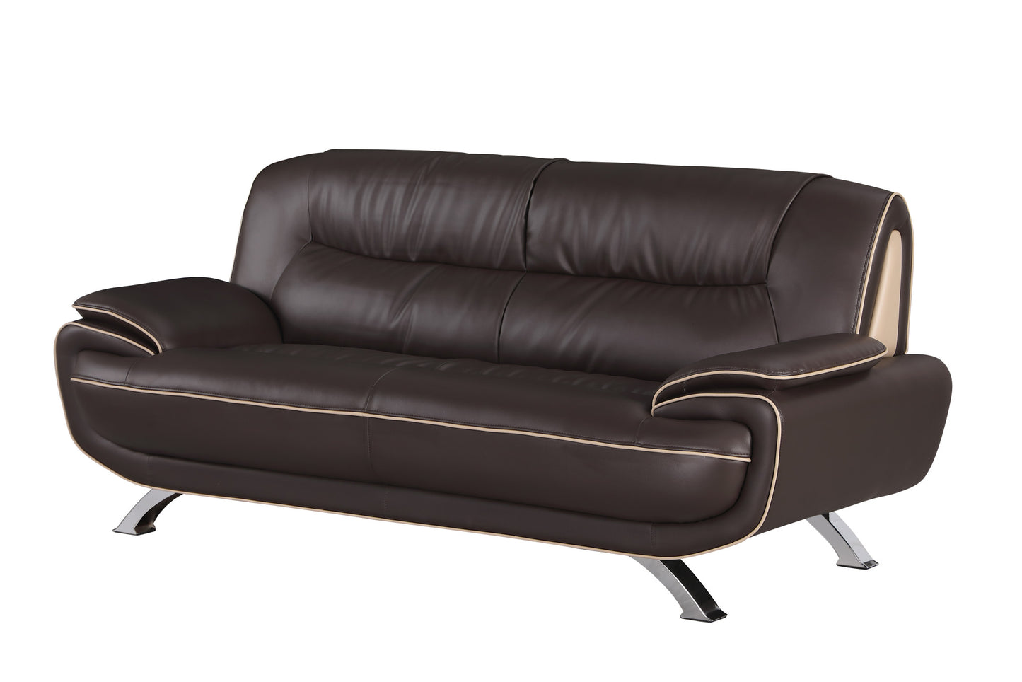 Homeroots 35" Sleek Leather Sofa