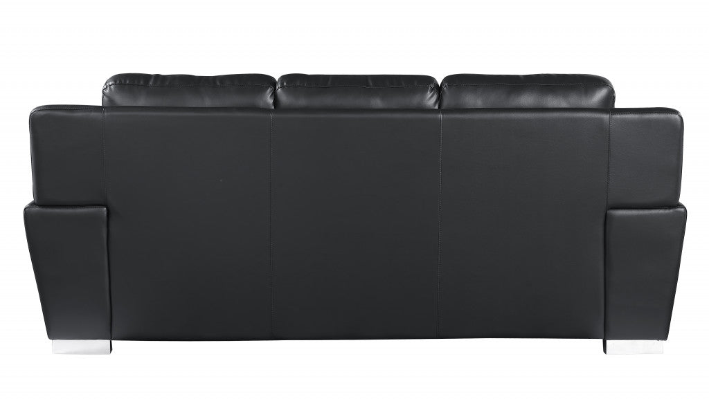 Homeroots 37" Chic Leather Sofa