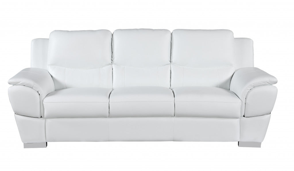 Homeroots 37" Chic Leather Sofa