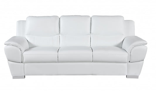 Homeroots 37" Chic Leather Sofa