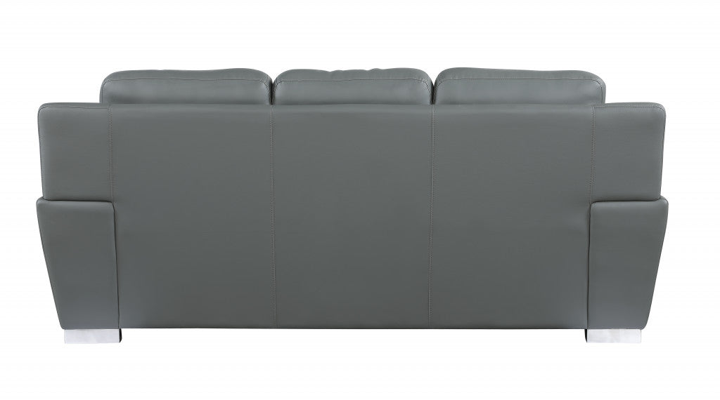 Homeroots 37" Chic Leather Sofa