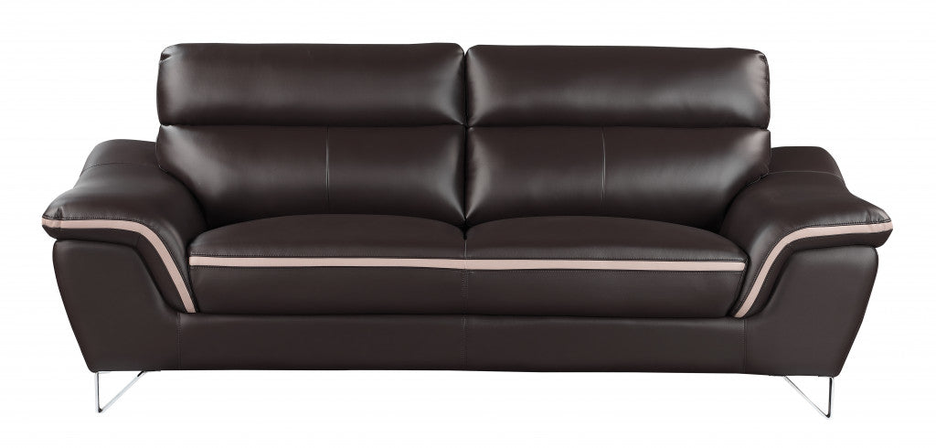 Homeroots 36" Charming Leather Sofa