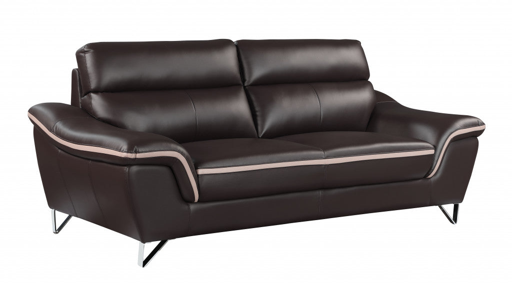 Homeroots 36" Charming Leather Sofa