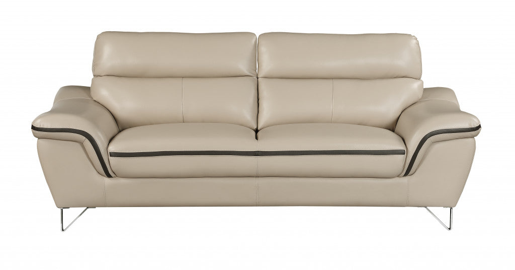 Homeroots 36" Charming Leather Sofa