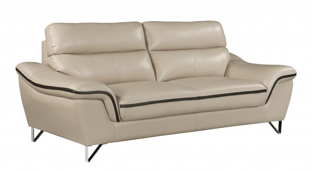 Homeroots 36" Charming Leather Sofa