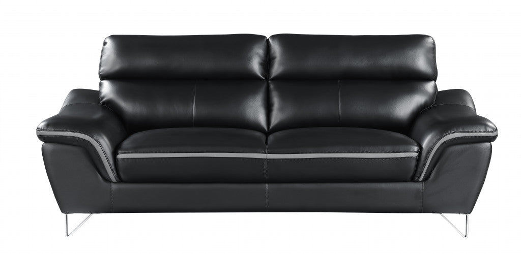 Homeroots 36" Charming Leather Sofa