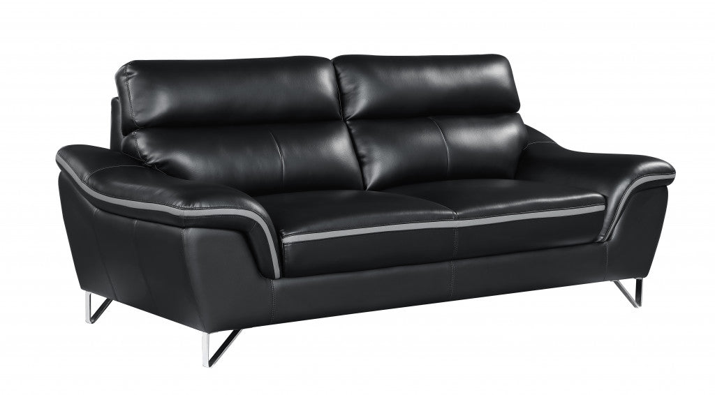 Homeroots 36" Charming Leather Sofa