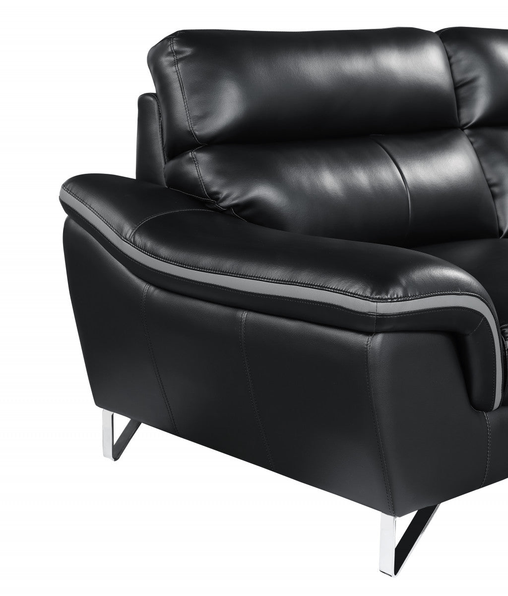 Homeroots 36" Charming Leather Sofa