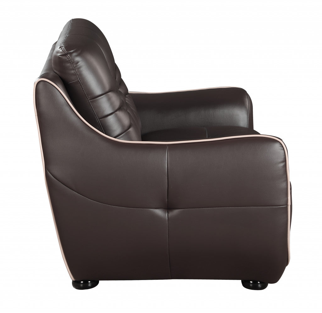 Homeroots 36" Elegant Leather Sofa