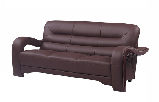 Homeroots 36" Glamorous Leather Sofa