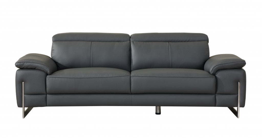 Homeroots 31" Tasteful Leather Sofa