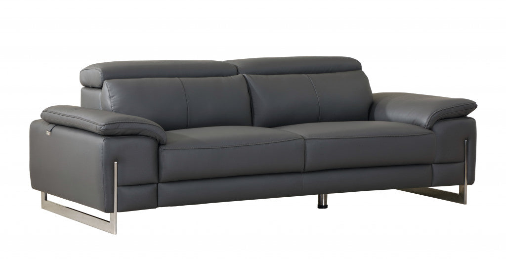 Homeroots 31" Tasteful Leather Sofa