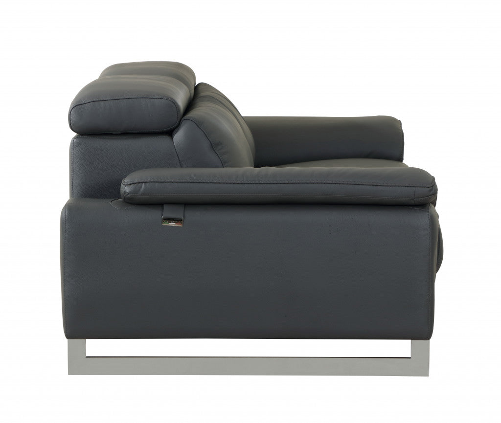 Homeroots 31" Tasteful Leather Sofa