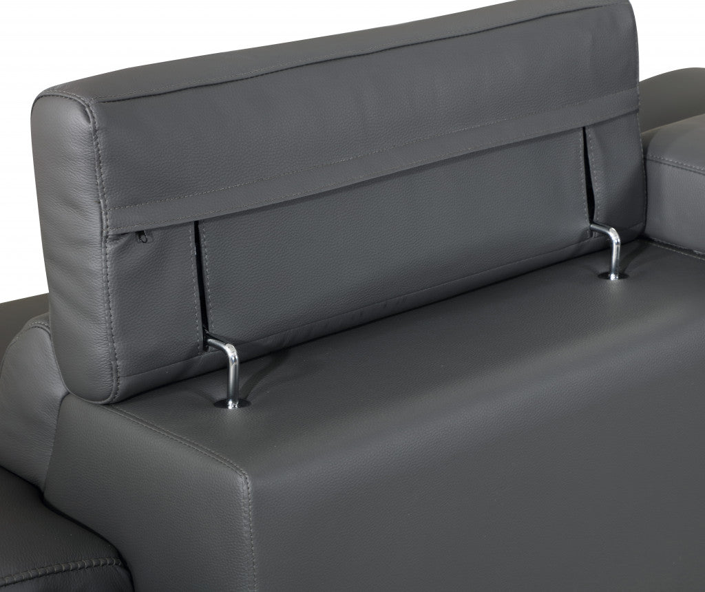 Homeroots 31" Tasteful Leather Sofa