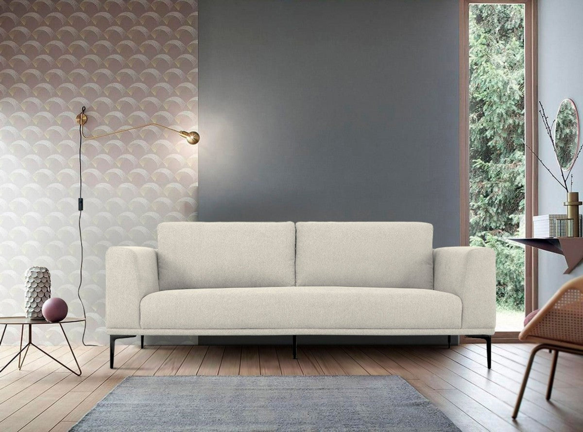 Homeroots Modern 87" Sofa With Removable Back Cushions