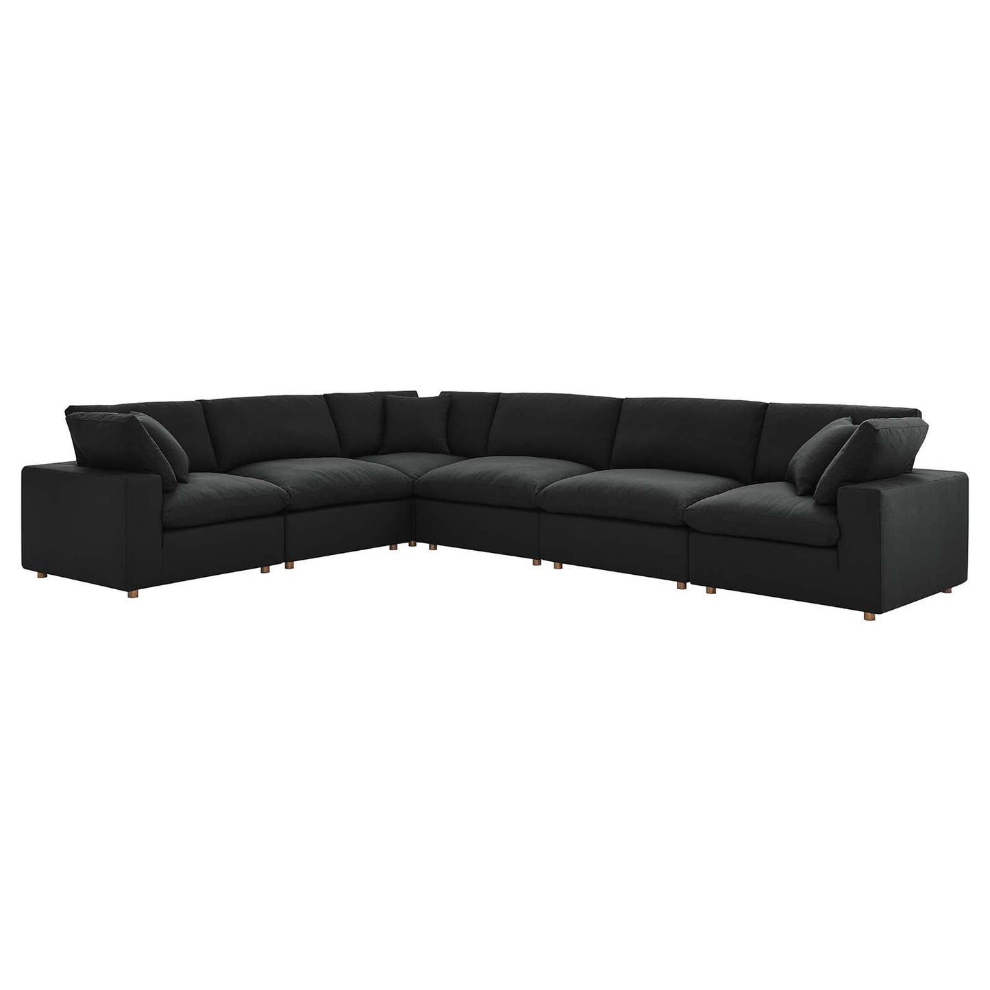 Modway Commix Down Filled Overstuffed 6 Piece Sectional Sofa Set