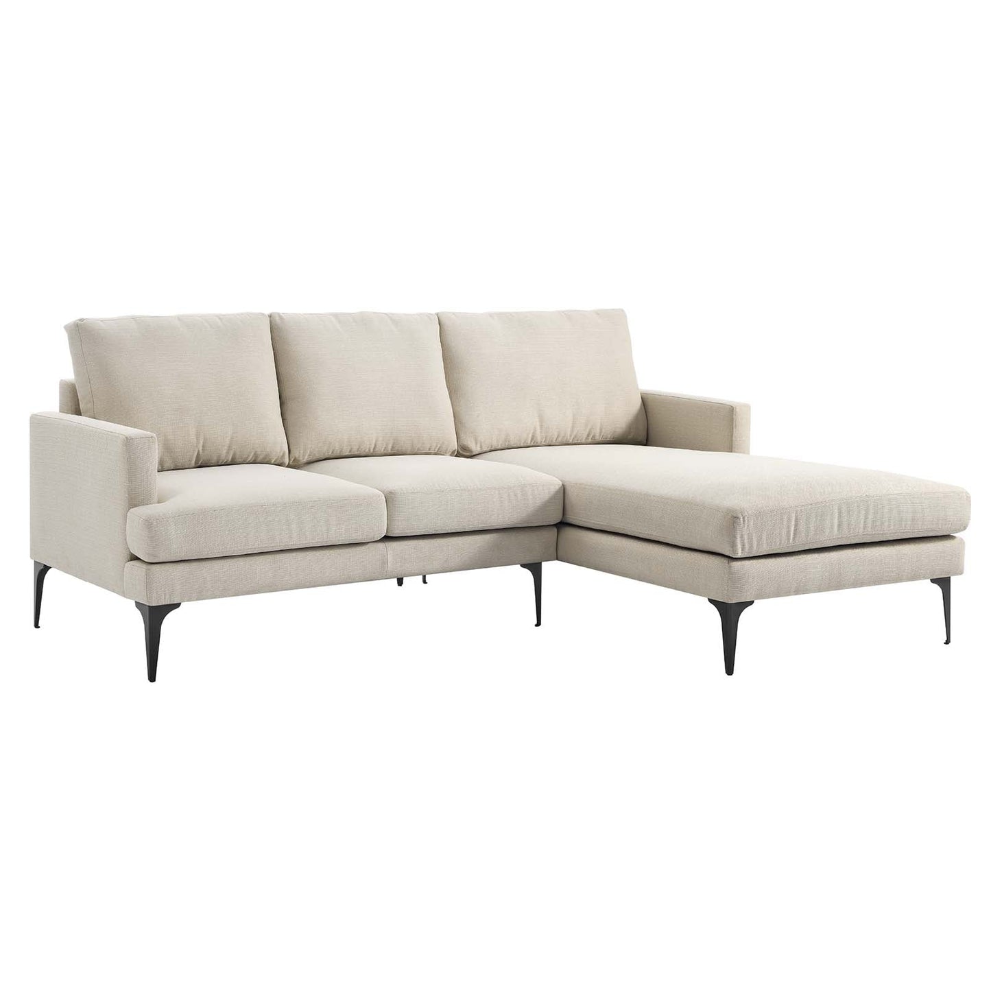 Modway Evermore Right-Facing Upholstered Fabric Sectional Sofa