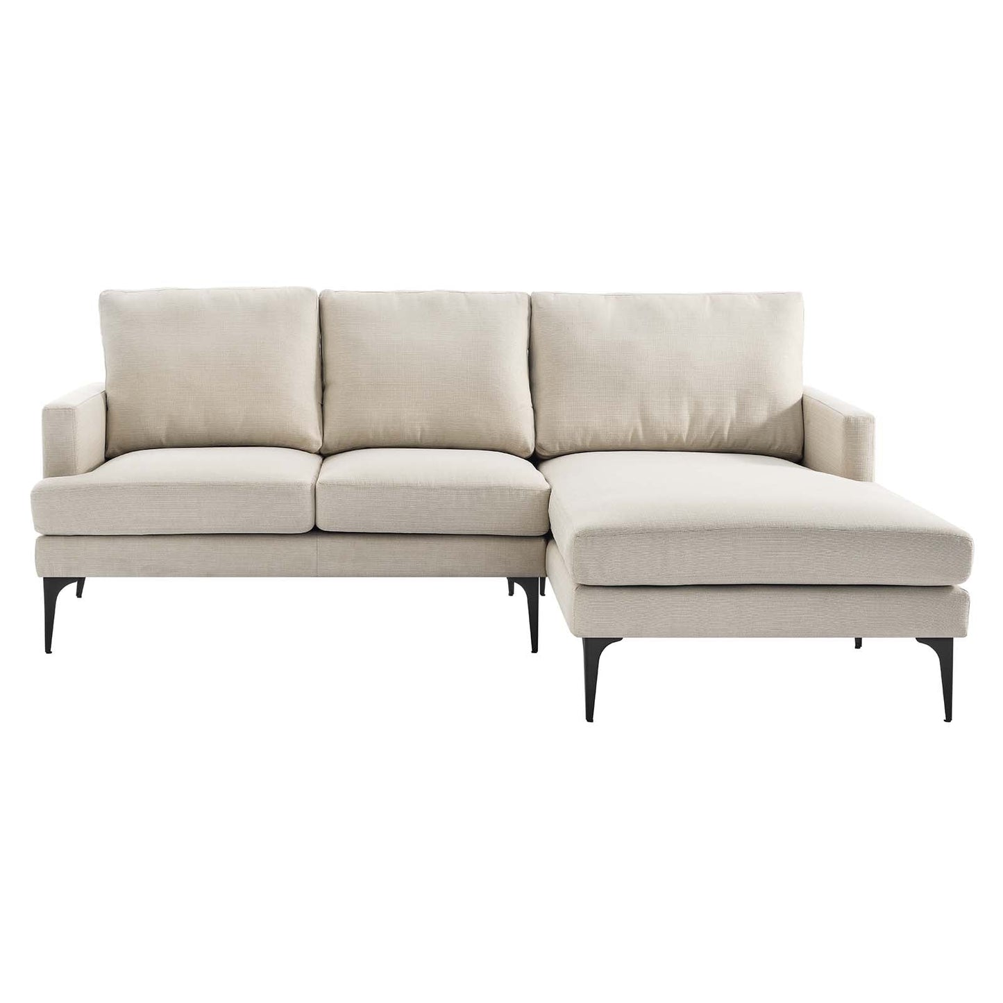 Modway Evermore Right-Facing Upholstered Fabric Sectional Sofa