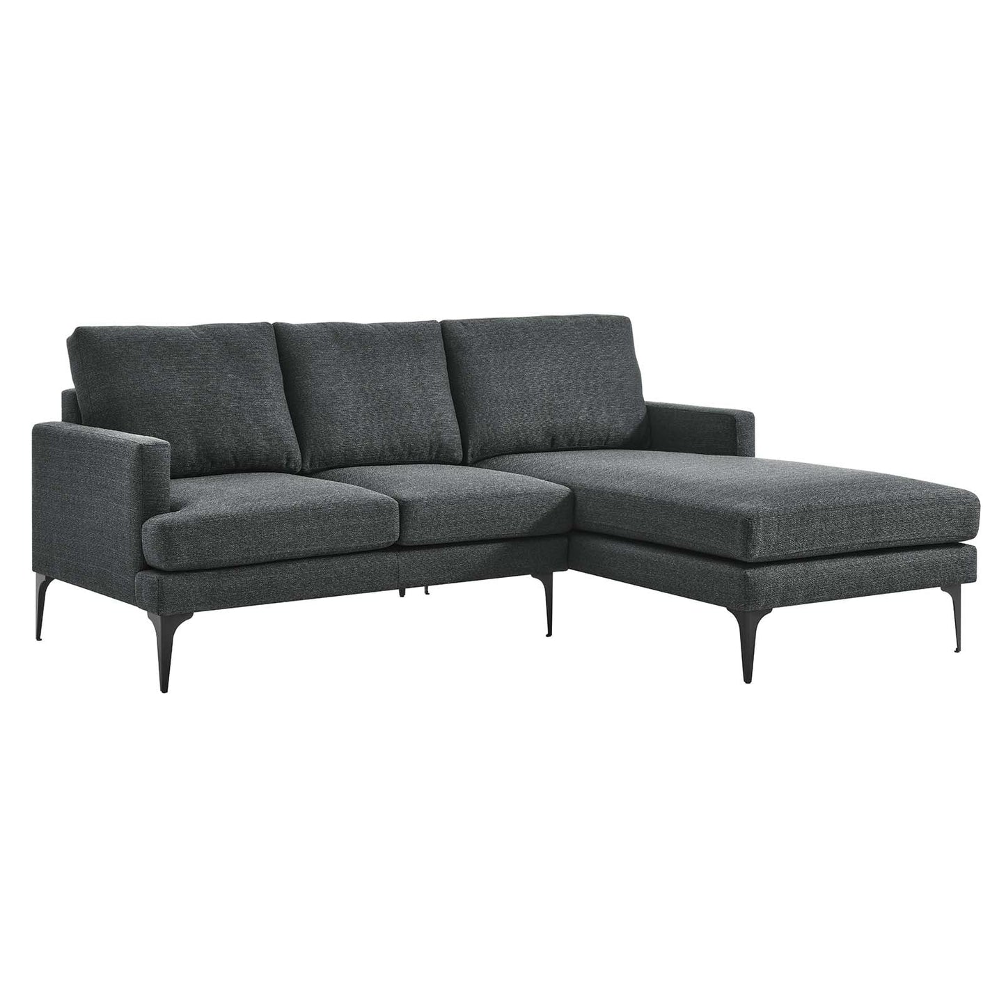 Modway Evermore Right-Facing Upholstered Fabric Sectional Sofa