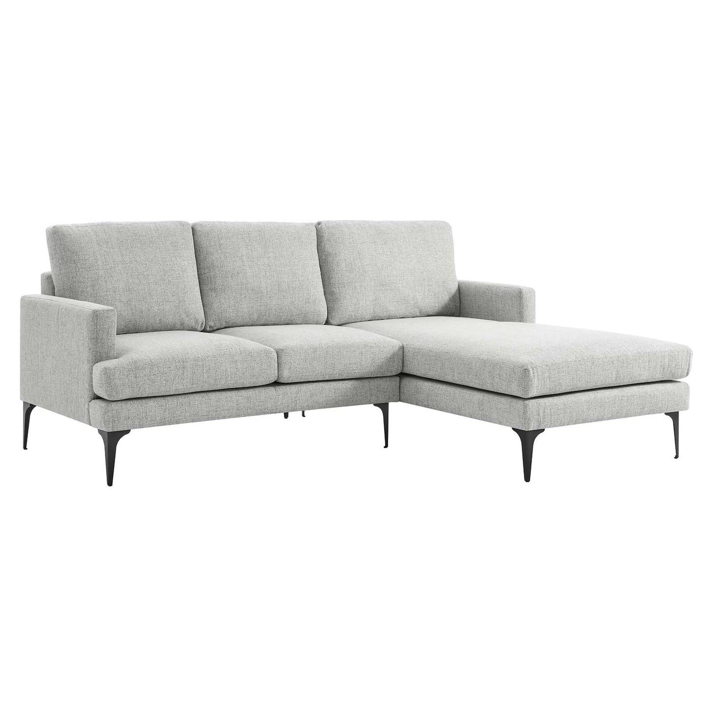 Modway Evermore Right-Facing Upholstered Fabric Sectional Sofa