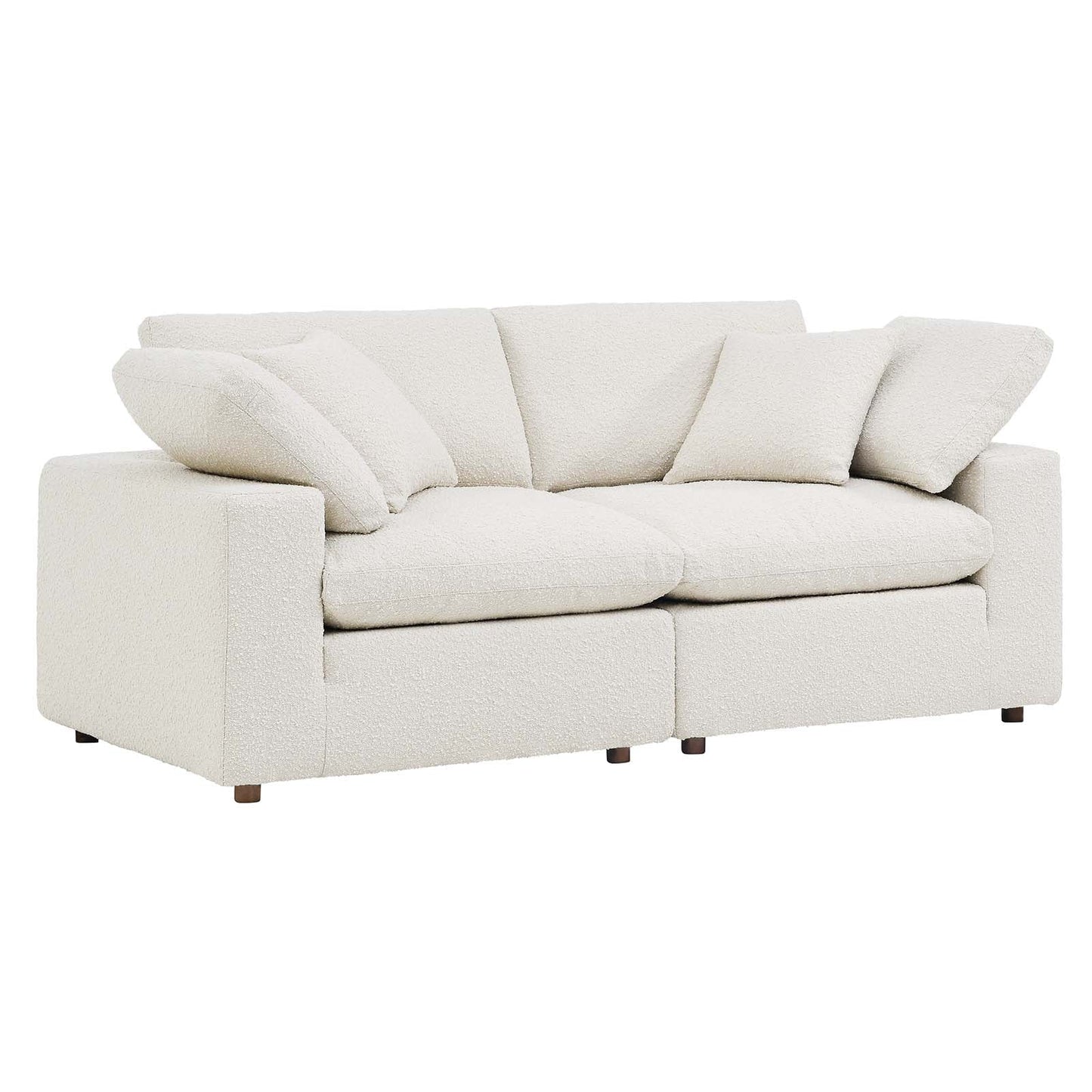 Modway Commix Down Filled Overstuffed Boucle Fabric Loveseat