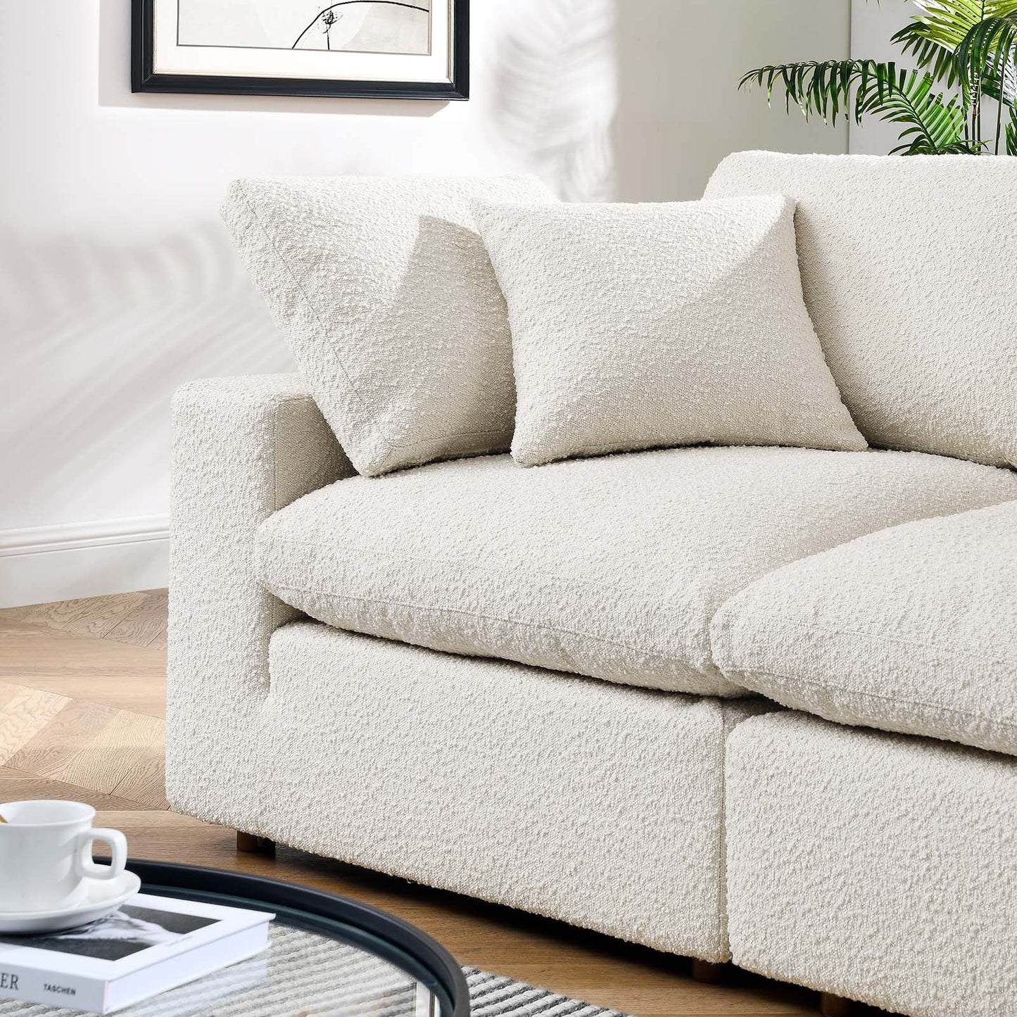 Modway Commix Down Filled Overstuffed Boucle Fabric Loveseat