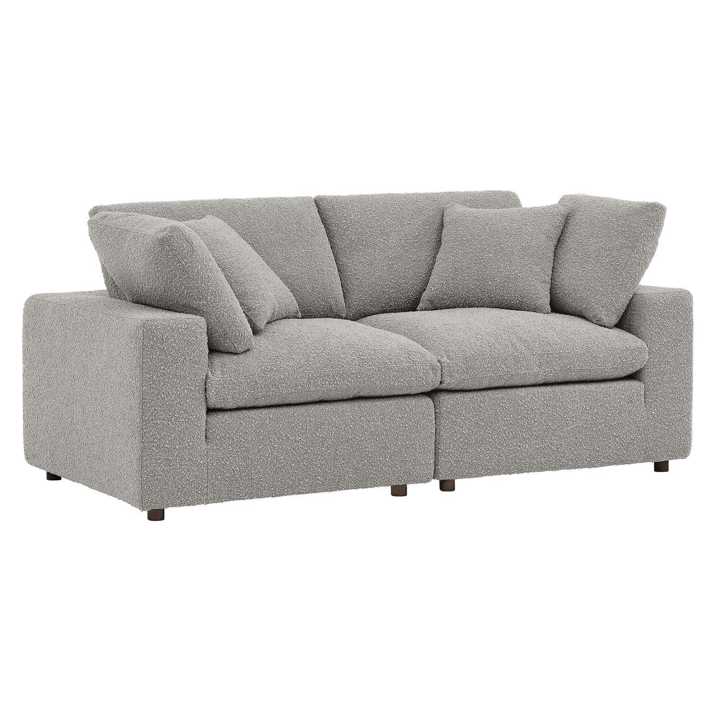 Modway Commix Down Filled Overstuffed Boucle Fabric Loveseat