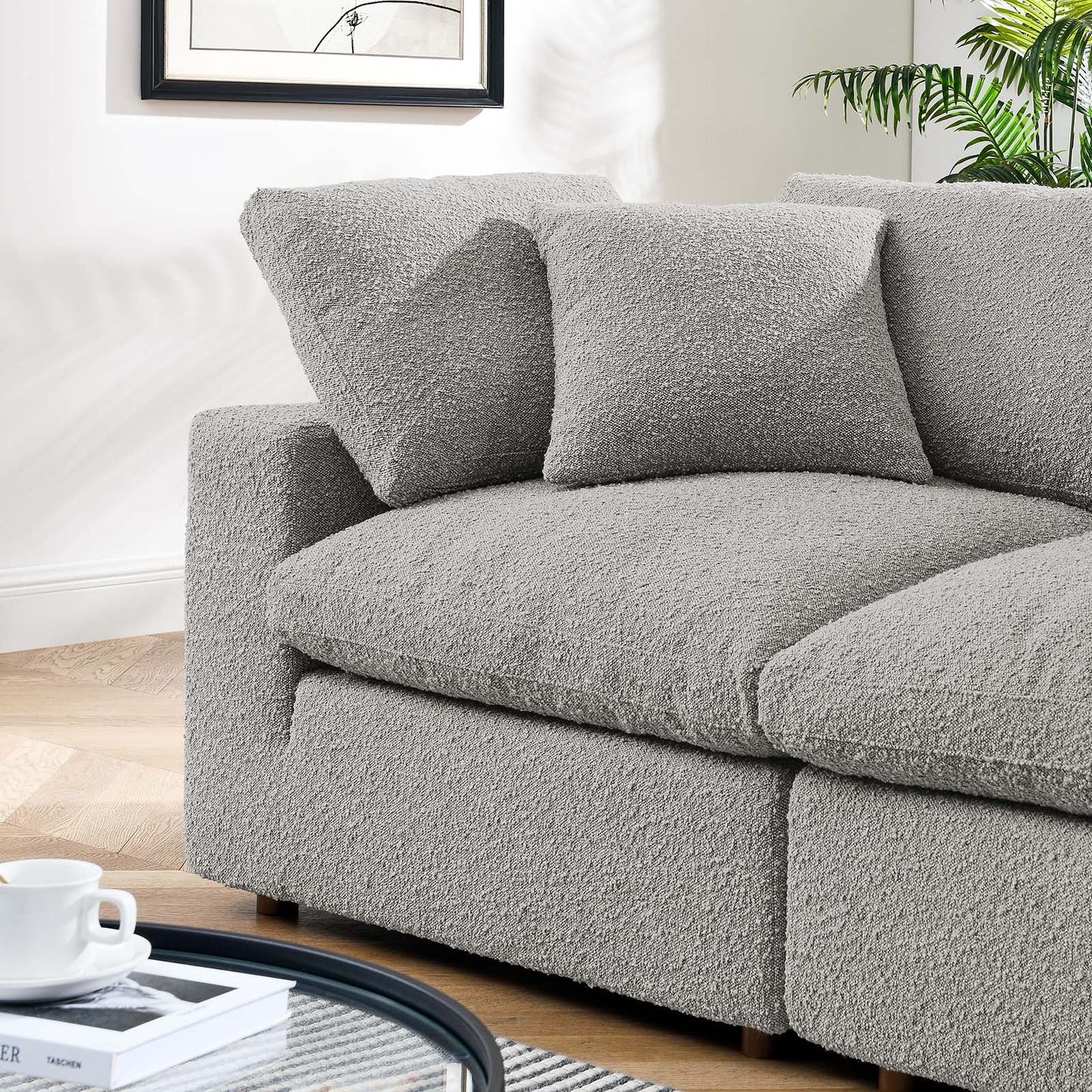 Modway Commix Down Filled Overstuffed Boucle Fabric Loveseat