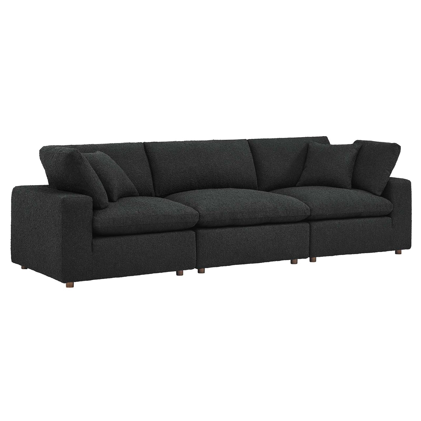 Modway Commix Down Filled Overstuffed Boucle Fabric 3-Seater Sofa