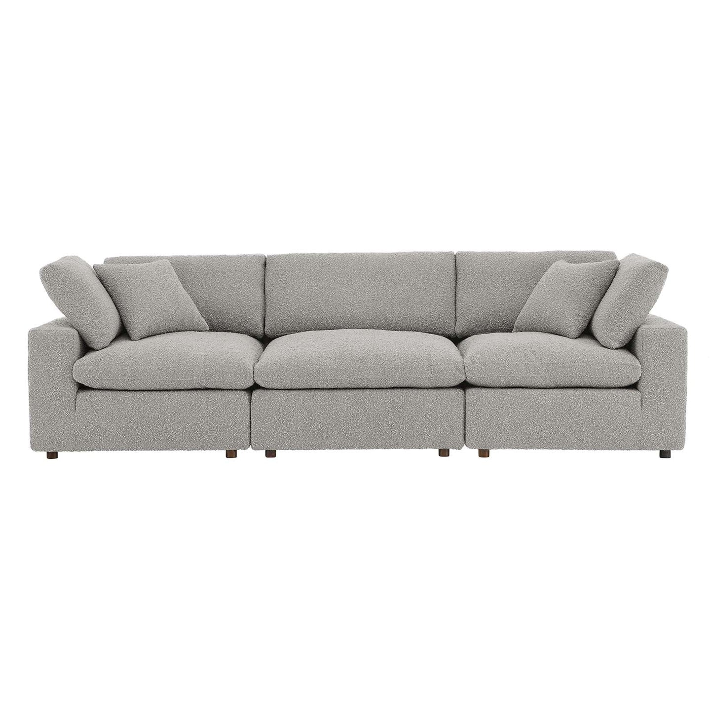 Modway Commix Down Filled Overstuffed Boucle Fabric 3-Seater Sofa