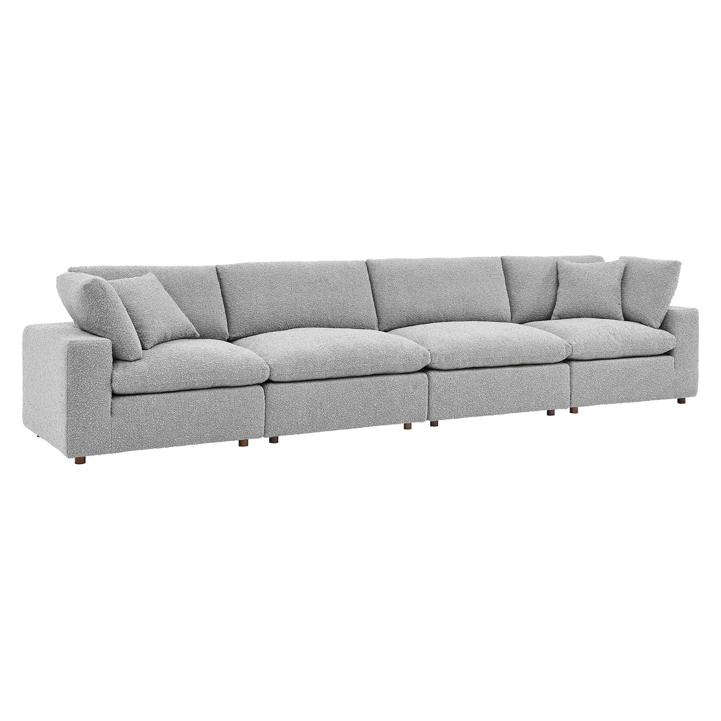 Modway Commix Down Filled Overstuffed Boucle Fabric 4-Seater Sofa